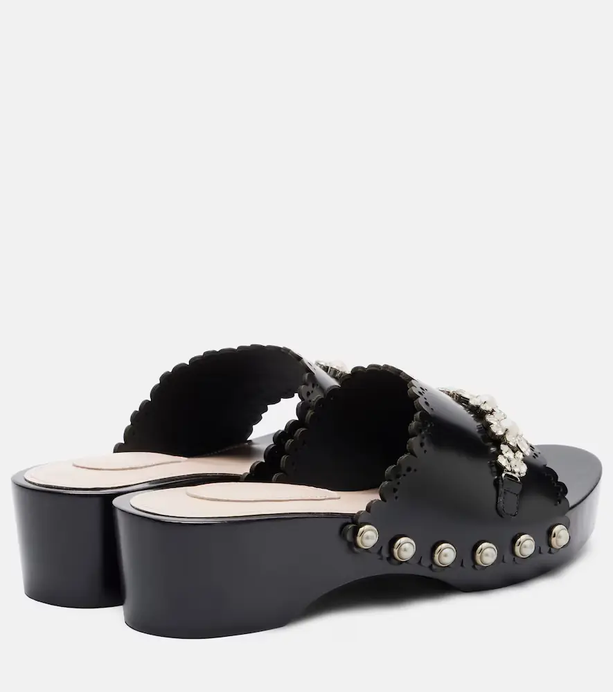 Simone Rocha Embellished leather clogs | Thumbnail 3 Simone Rocha Embellished leather clogs | Thumbnail 3