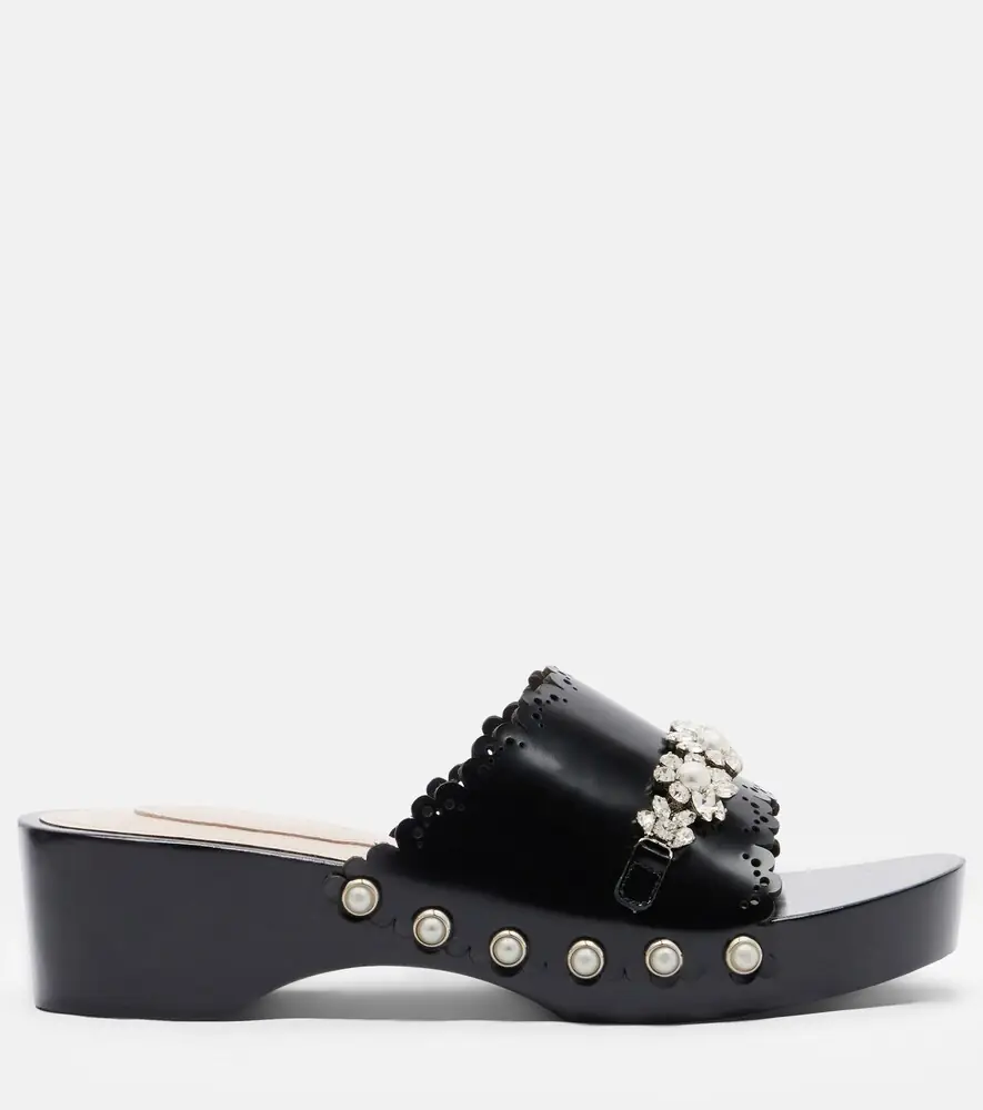 Simone Rocha Embellished leather clogs | Thumbnail 4 Simone Rocha Embellished leather clogs | Thumbnail 4