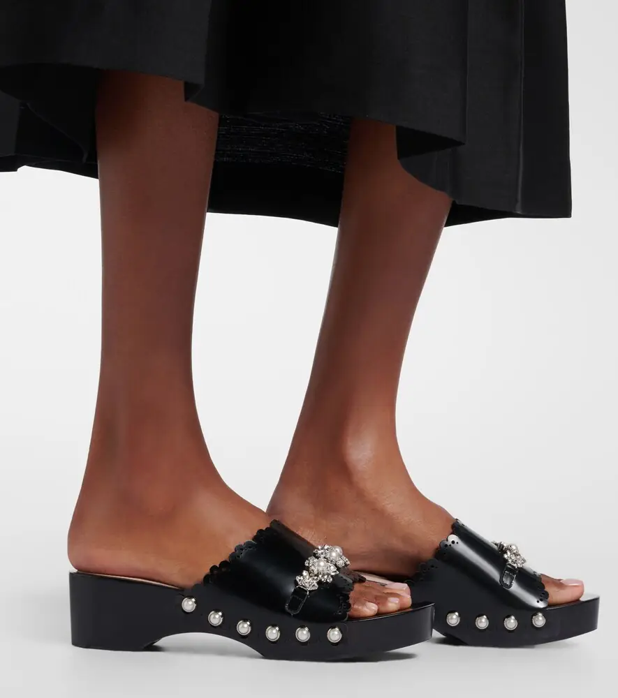 Simone Rocha Embellished leather clogs | Thumbnail 5 Simone Rocha Embellished leather clogs | Thumbnail 5