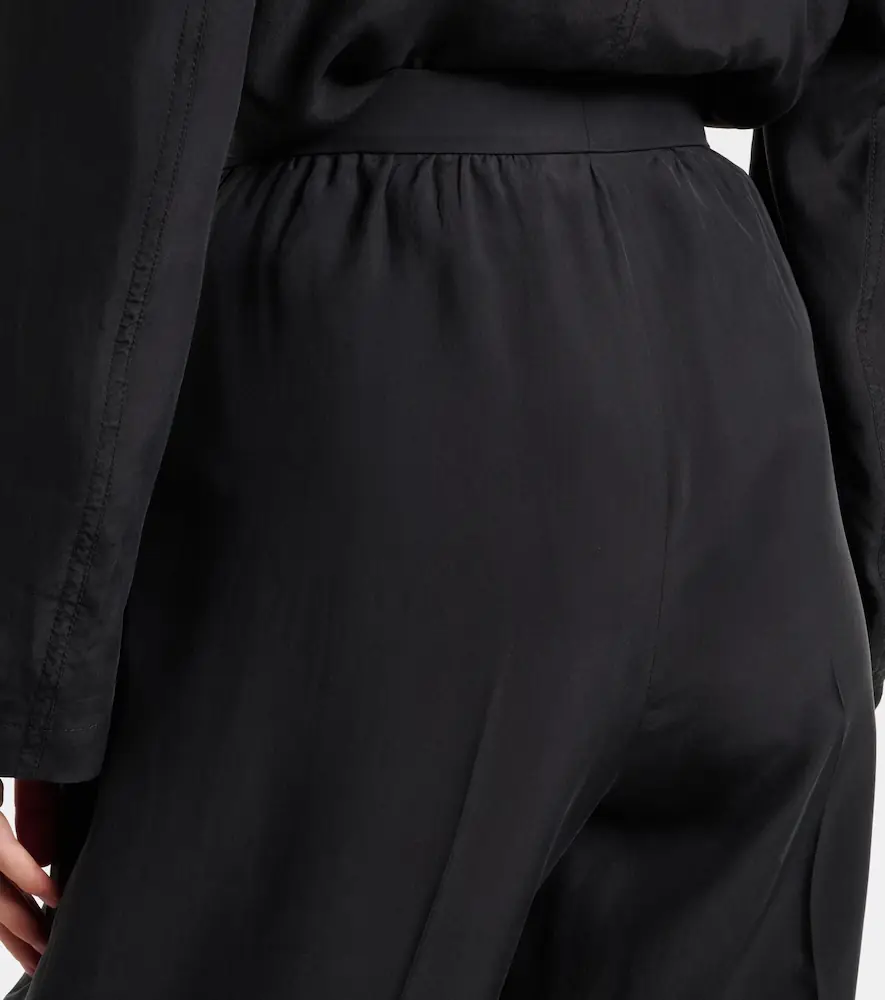 Saint Laurent Pleated silk straight pants | Thumbnail 4 Saint Laurent Pleated silk straight pants | Thumbnail 4
