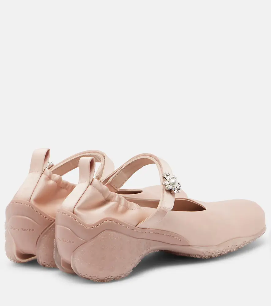Simone Rocha Ballet Runner crystal-embellished satin pumps | Thumbnail 2 Simone Rocha Ballet Runner crystal-embellished satin pumps | Thumbnail 2