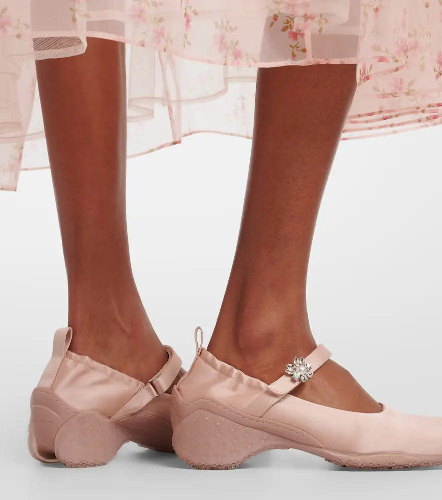 Simone Rocha Ballet Runner crystal-embellished satin pumps | Thumbnail 5 Simone Rocha Ballet Runner crystal-embellished satin pumps | Thumbnail 5