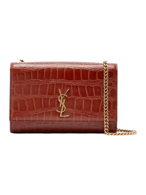 Kate Small croc-effect leather shoulder bag Kate Small croc-effect leather shoulder bag