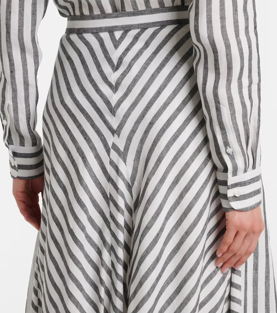 Ralph Lauren Collection Shamus striped linen maxi skirt | Thumbnail 3