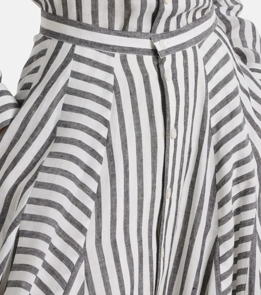Ralph Lauren Collection Shamus striped linen maxi skirt | Thumbnail 5