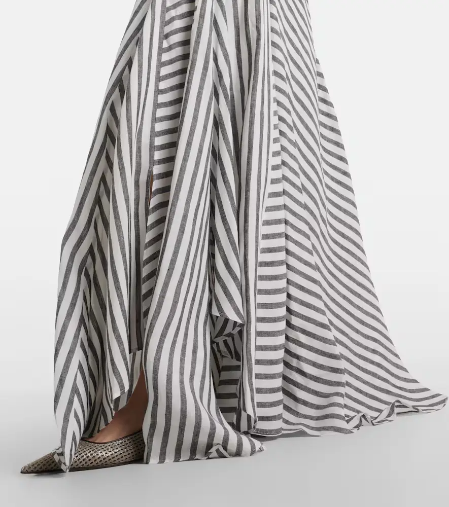 Ralph Lauren Collection Shamus striped linen maxi skirt | Thumbnail 6