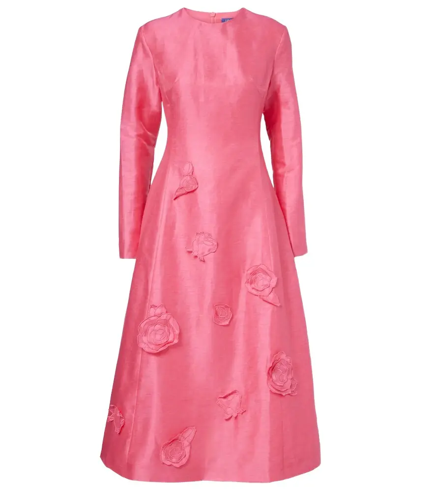 Leo Lin Amira floral-appliqué cocktail dress | Image 1 Leo Lin Amira floral-appliqué cocktail dress | Image 1