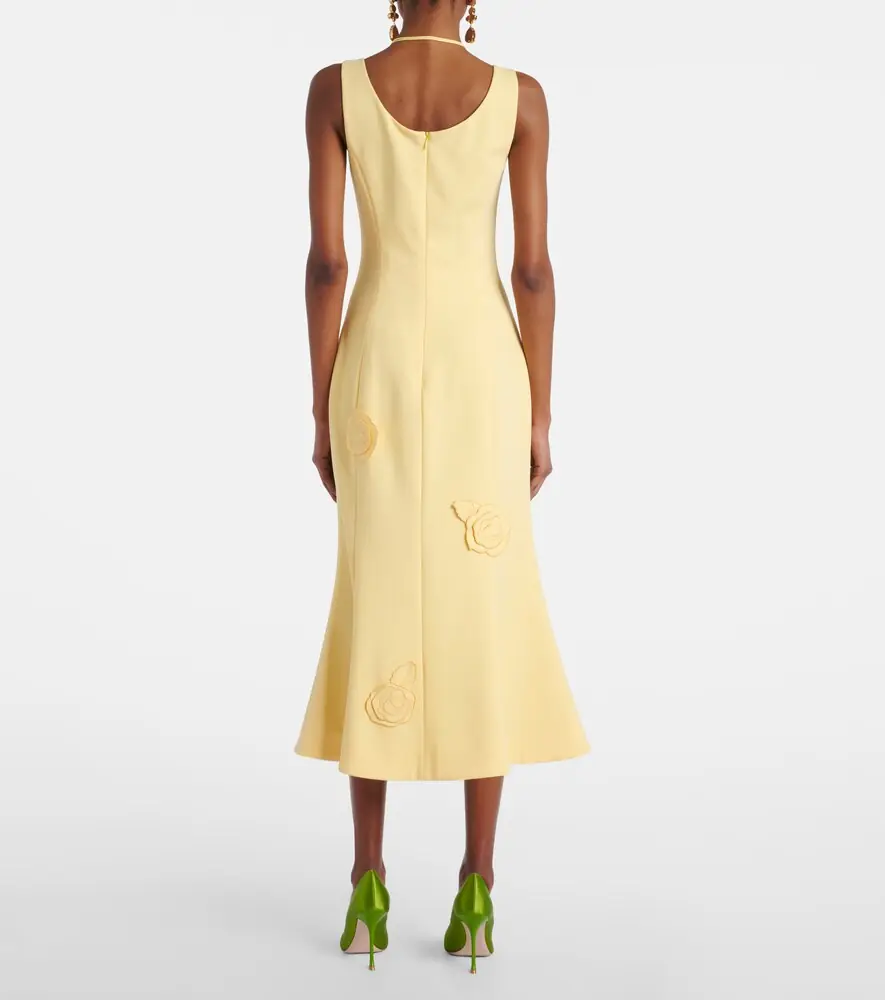 Leo Lin Emily floral-appliqué midi dress | Thumbnail 4