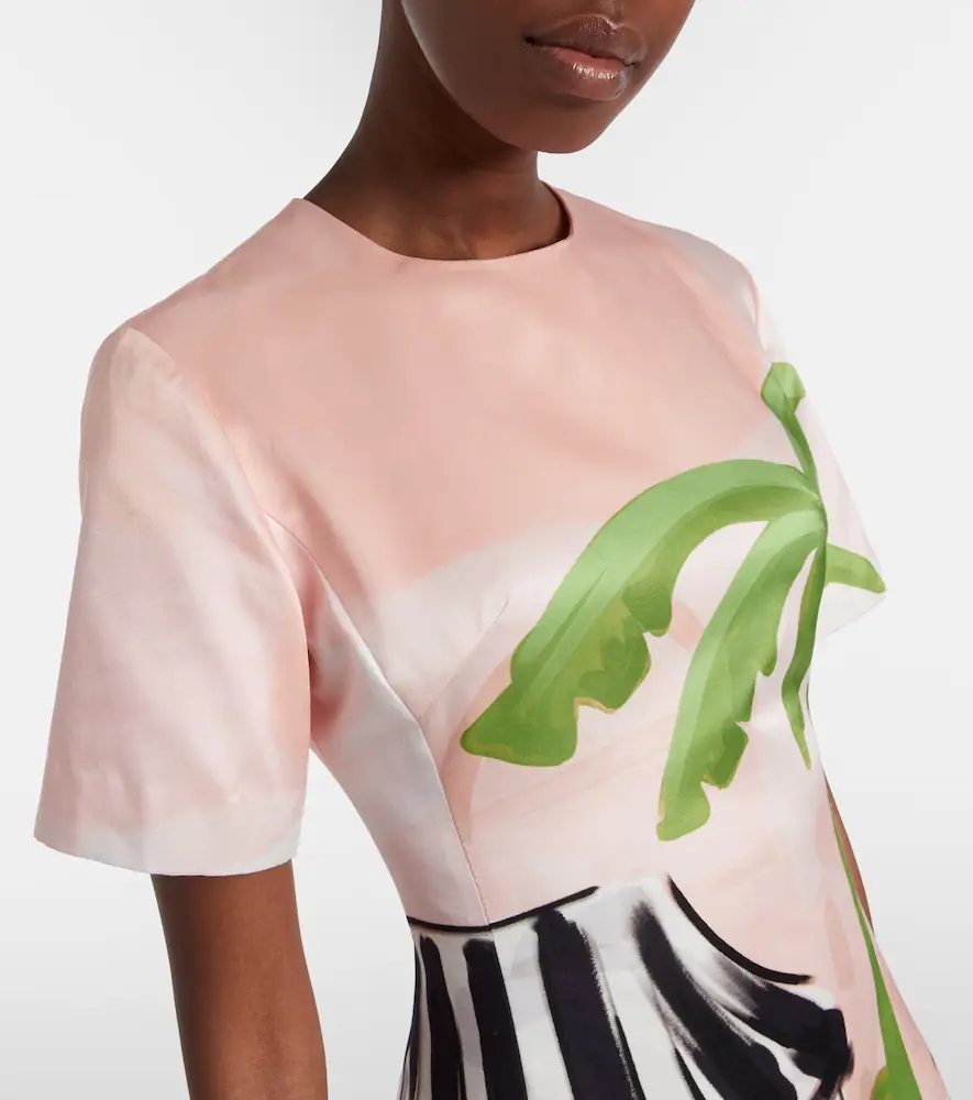 Leo Lin Caroline cotton and silk midi dress | Thumbnail 4