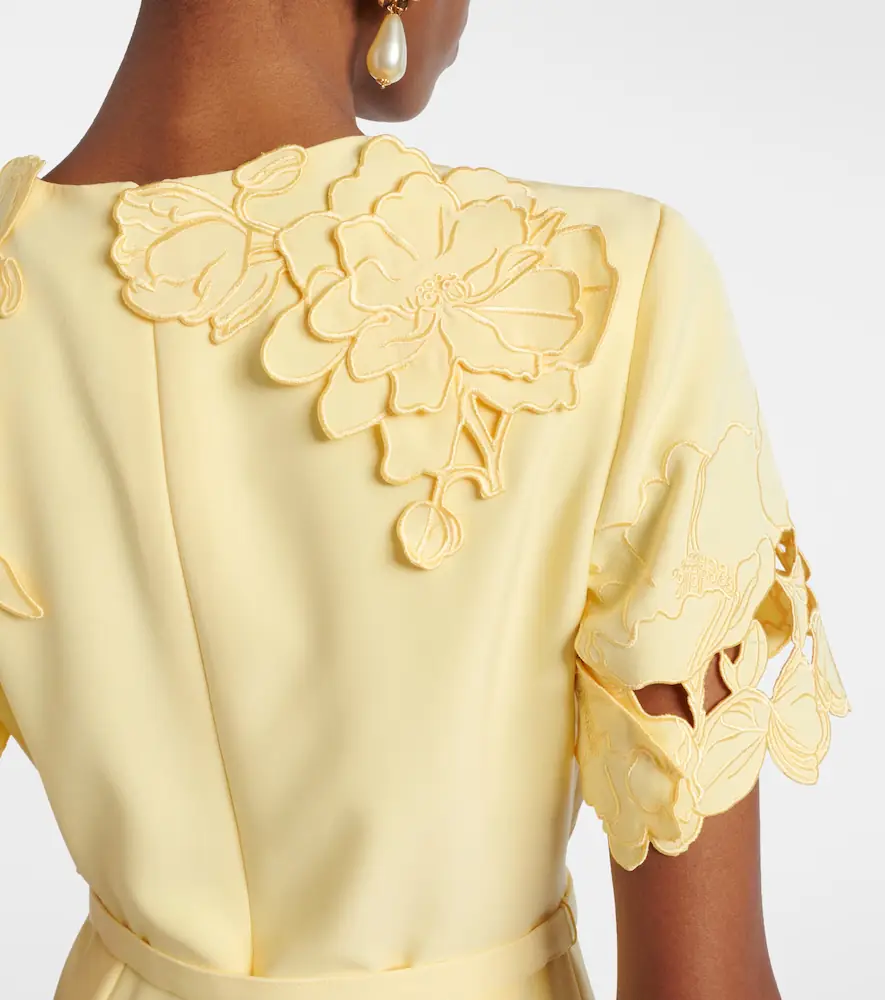 Leo Lin Aurelie belted floral-appliqué minidress | Thumbnail 3 Leo Lin Aurelie belted floral-appliqué minidress | Thumbnail 3