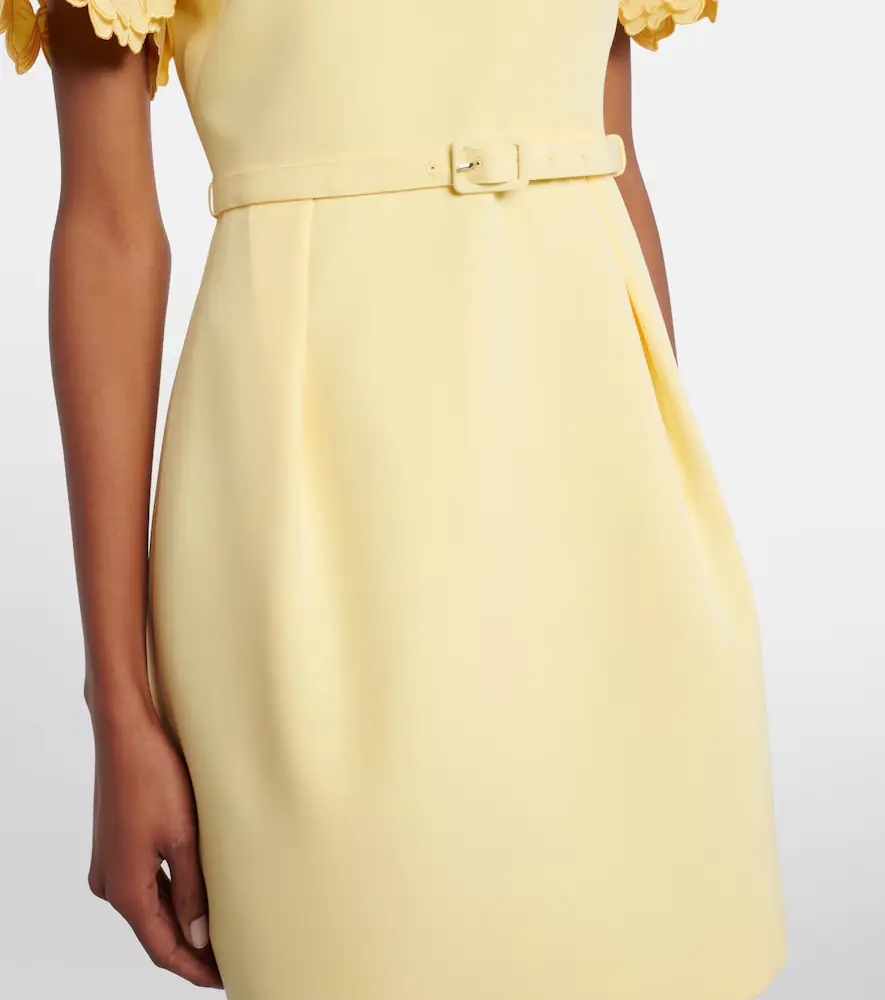 Leo Lin Aurelie belted floral-appliqué minidress | Thumbnail 4 Leo Lin Aurelie belted floral-appliqué minidress | Thumbnail 4