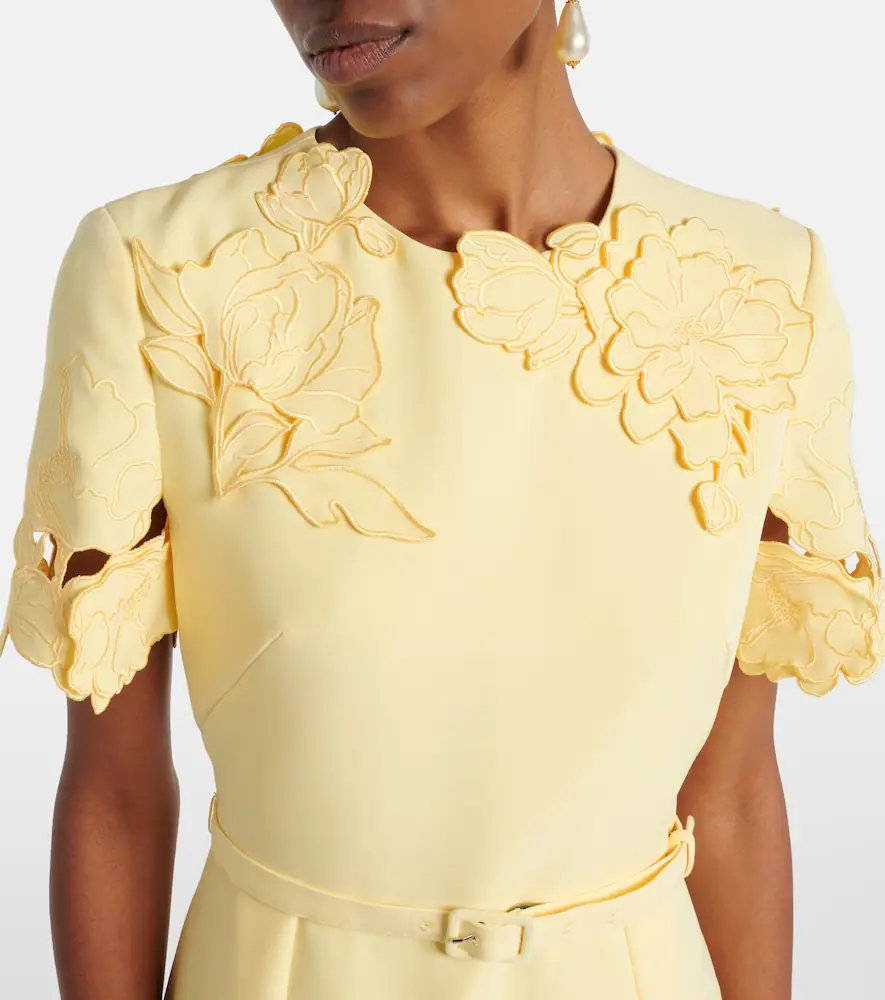 Leo Lin Aurelie belted floral-appliqué minidress | Thumbnail 6 Leo Lin Aurelie belted floral-appliqué minidress | Thumbnail 6