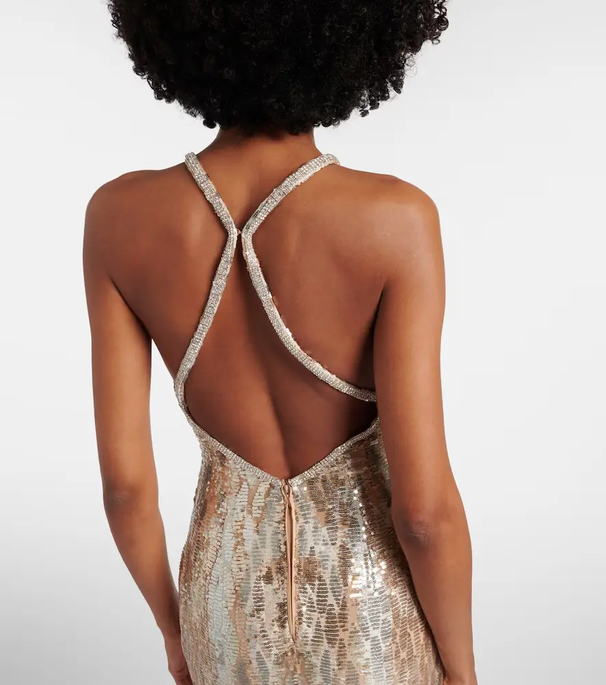 Elie Saab Sequined silk-blend gown | Thumbnail 5