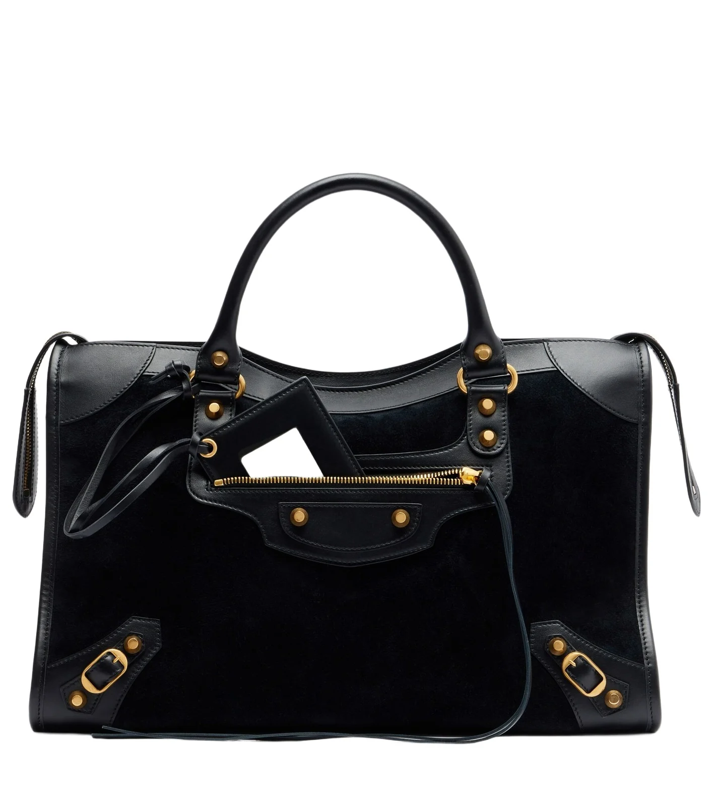 Le City Medium suede top-handle bag