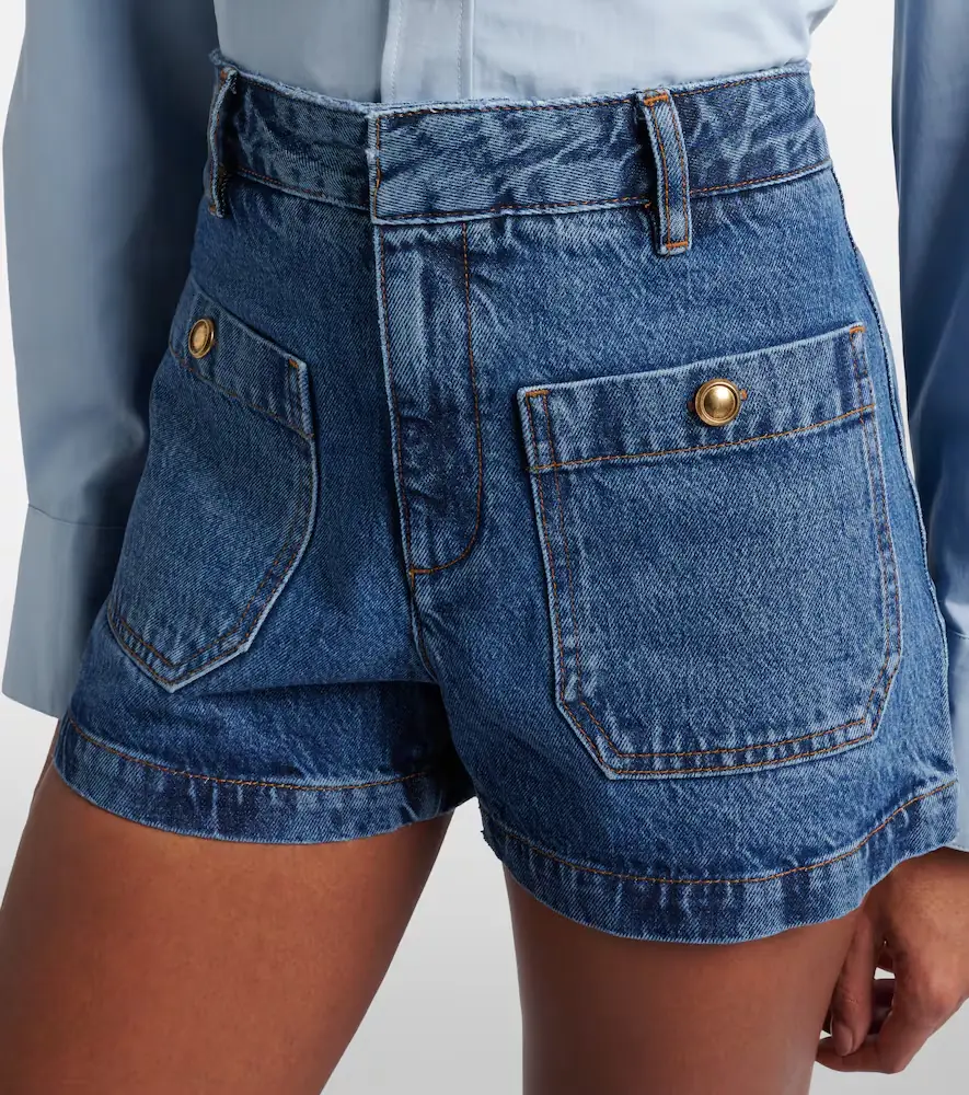 Frame Cruise high-rise denim shorts | Thumbnail 4 Frame Cruise high-rise denim shorts | Thumbnail 4