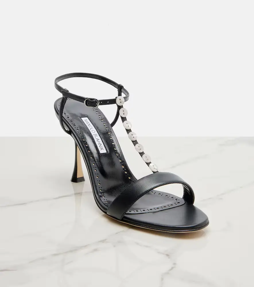 Manolo Blahnik Imbosan leather sandals | Thumbnail 3 Manolo Blahnik Imbosan leather sandals | Thumbnail 3