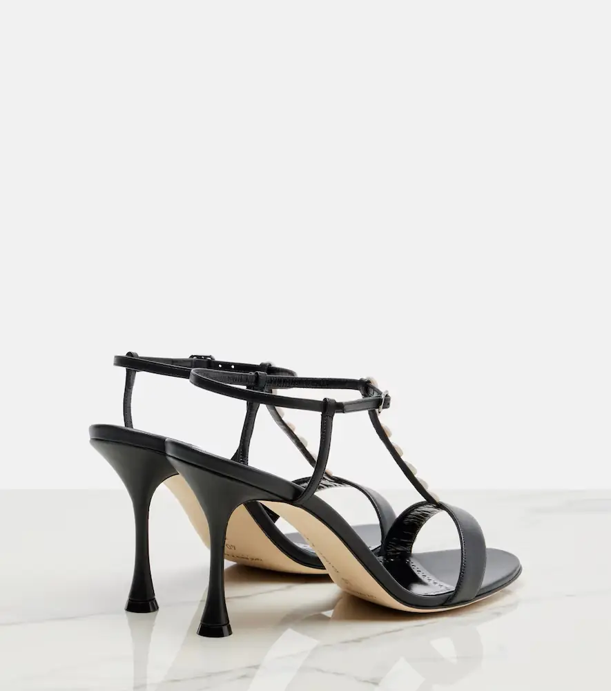 Manolo Blahnik Imbosan leather sandals | Thumbnail 4 Manolo Blahnik Imbosan leather sandals | Thumbnail 4