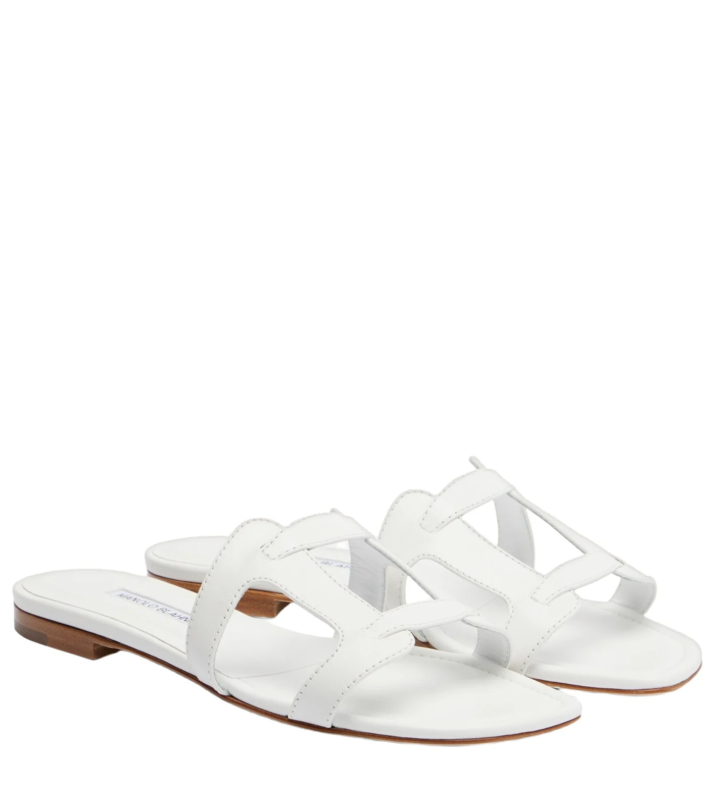 Grellanuflat leather slides Grellanuflat leather slides