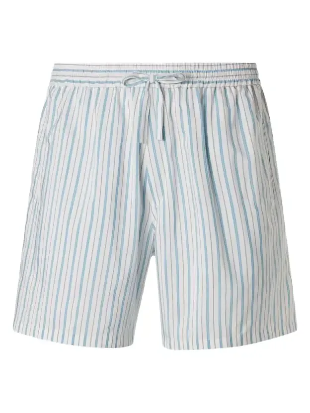 Julian striped silk and cotton shorts Julian striped silk and cotton shorts