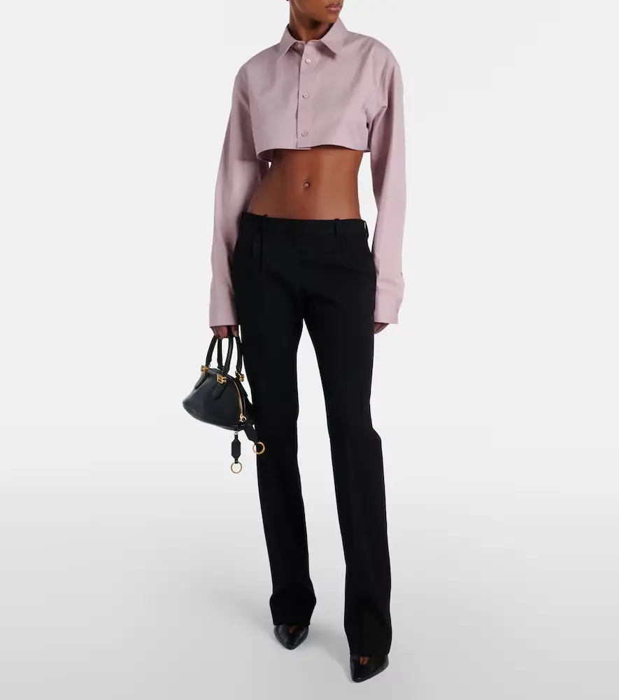Balenciaga Cropped cotton and silk poplin shirt | Thumbnail 4 Balenciaga Cropped cotton and silk poplin shirt | Thumbnail 4