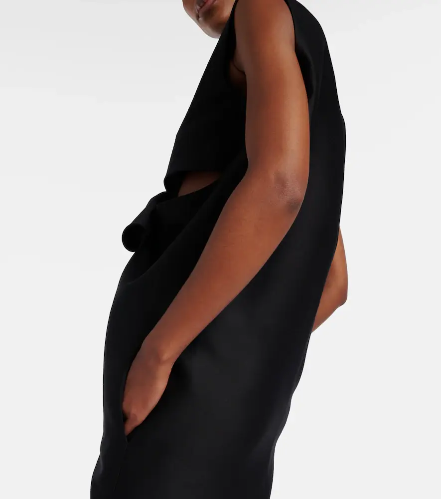 Balenciaga Cutout crêpe satin midi dress | Thumbnail 2
