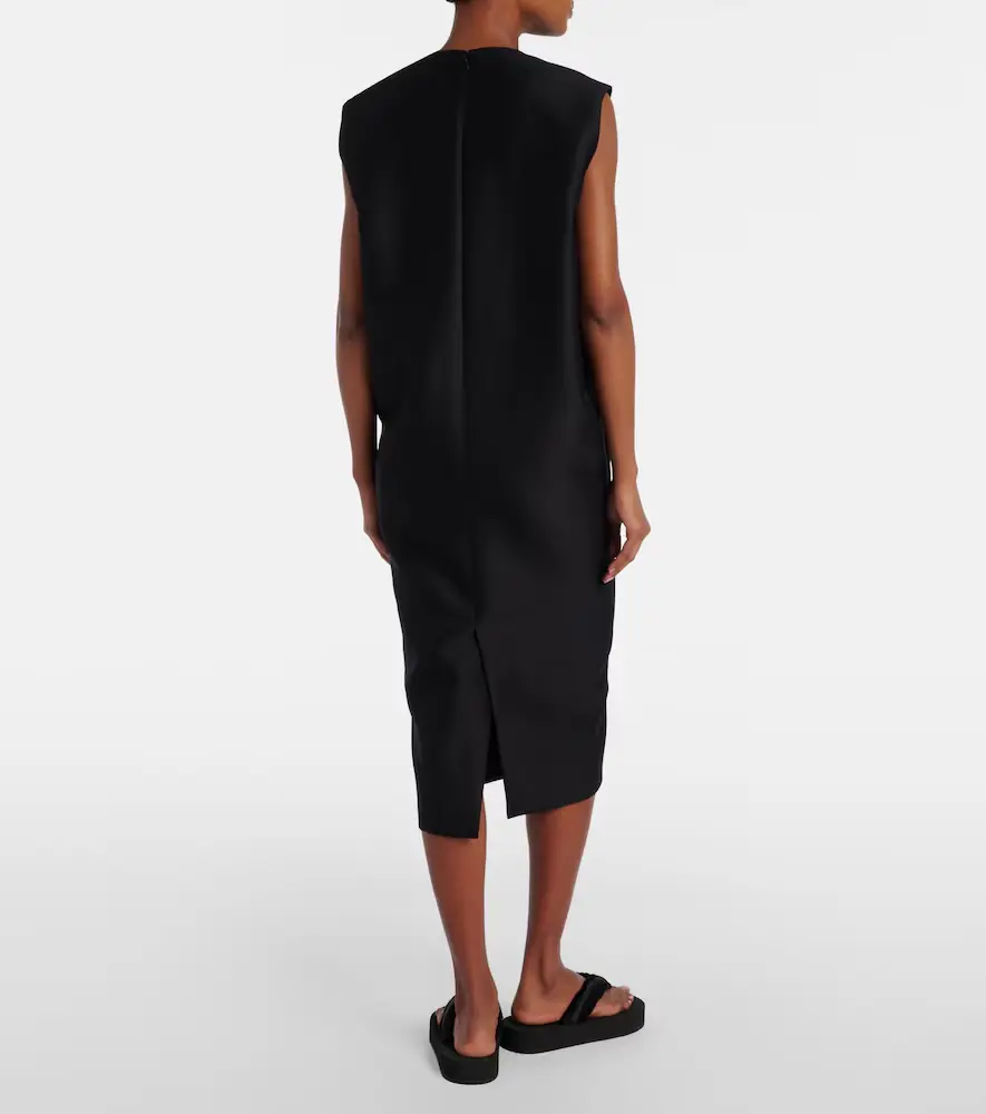 Balenciaga Cutout crêpe satin midi dress | Thumbnail 4