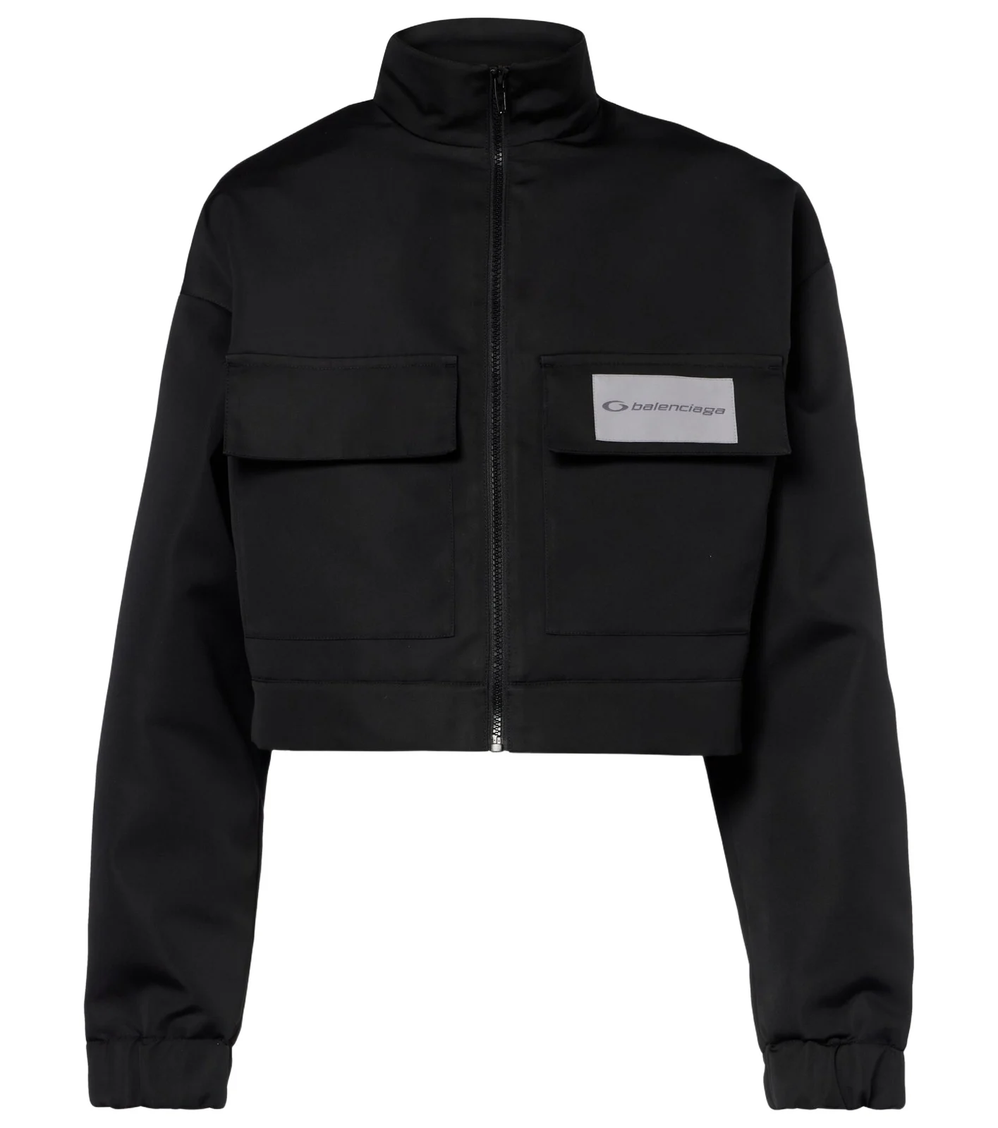 Cropped technical faille track jacket Cropped technical faille track jacket