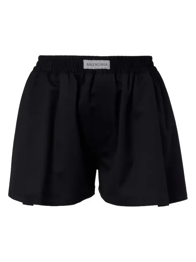 Logo wool-blend shorts