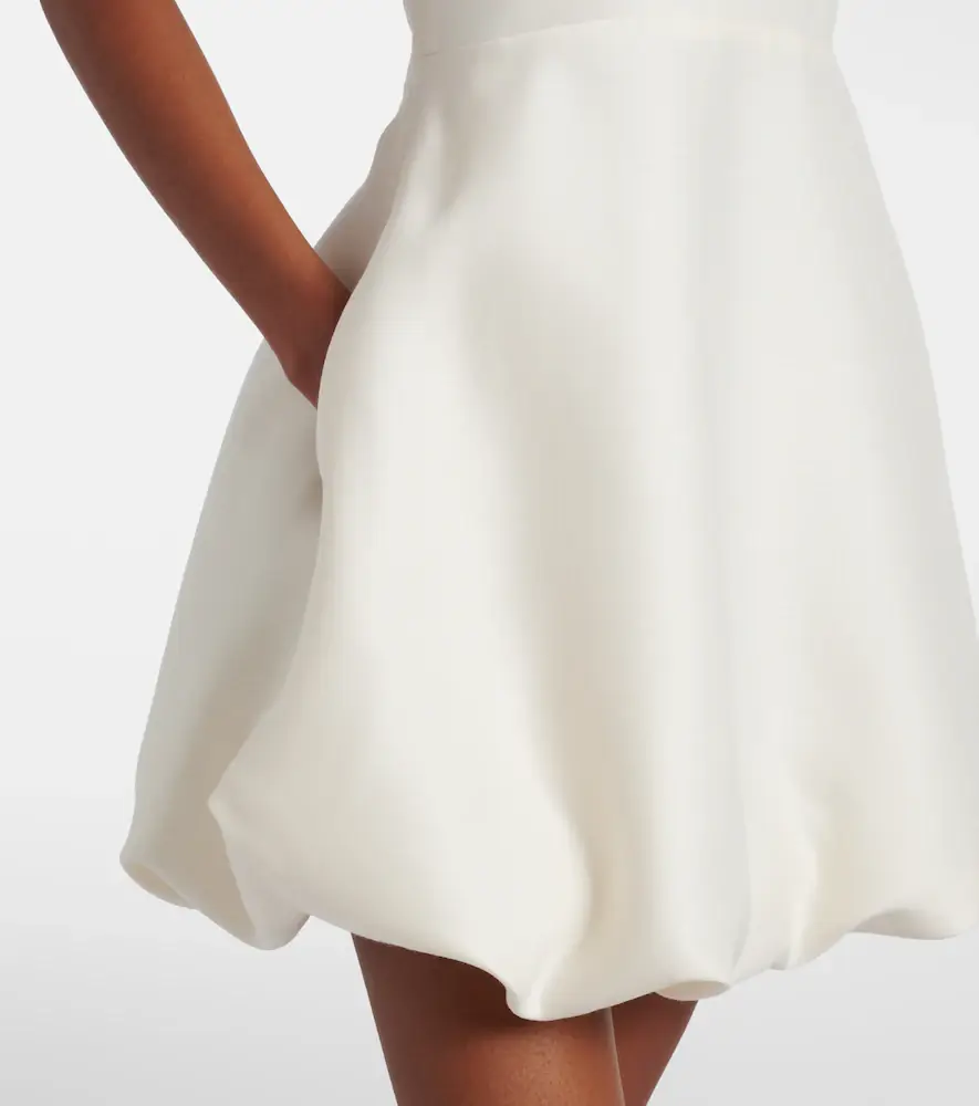 Balenciaga Halterneck peplum wool and silk minidress | Thumbnail 2