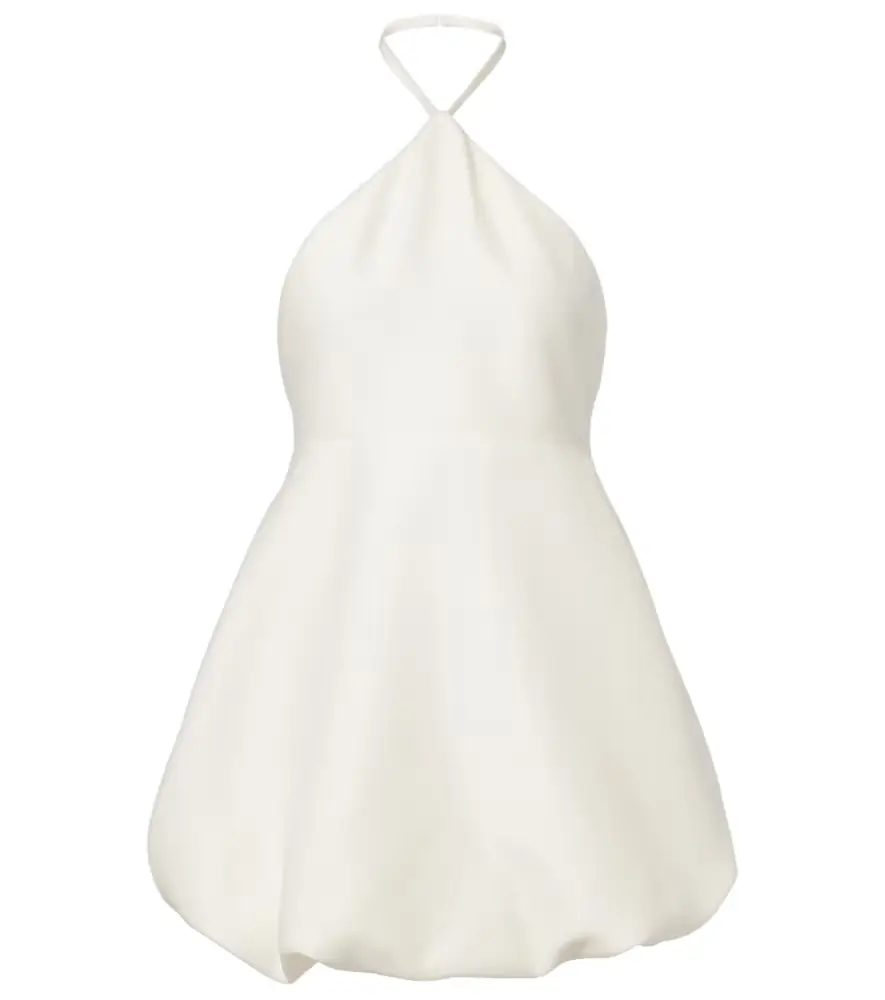 Balenciaga Halterneck peplum wool and silk minidress | Image 1 Balenciaga Halterneck peplum wool and silk minidress | Image 1