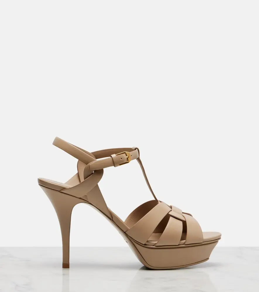 Saint Laurent Tribute 105 leather platform sandals | Thumbnail 2 Saint Laurent Tribute 105 leather platform sandals | Thumbnail 2