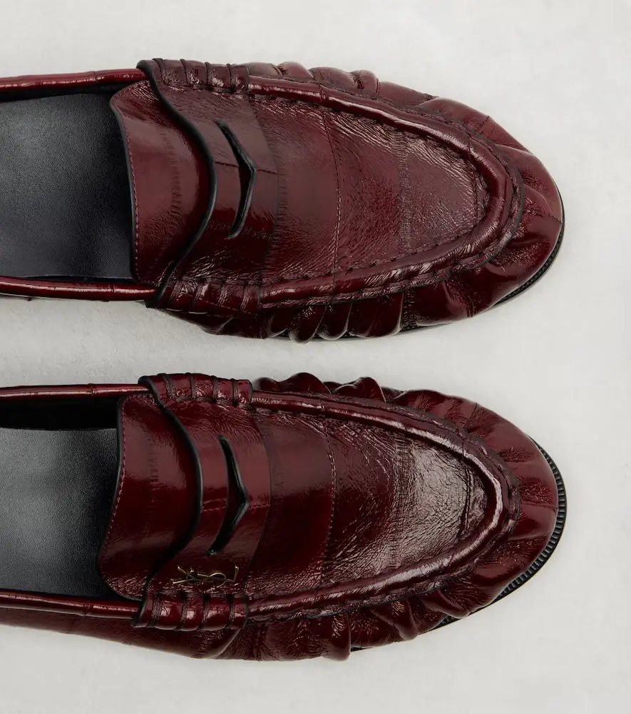 Saint Laurent Le Loafer eel leather penny loafers | Thumbnail 2