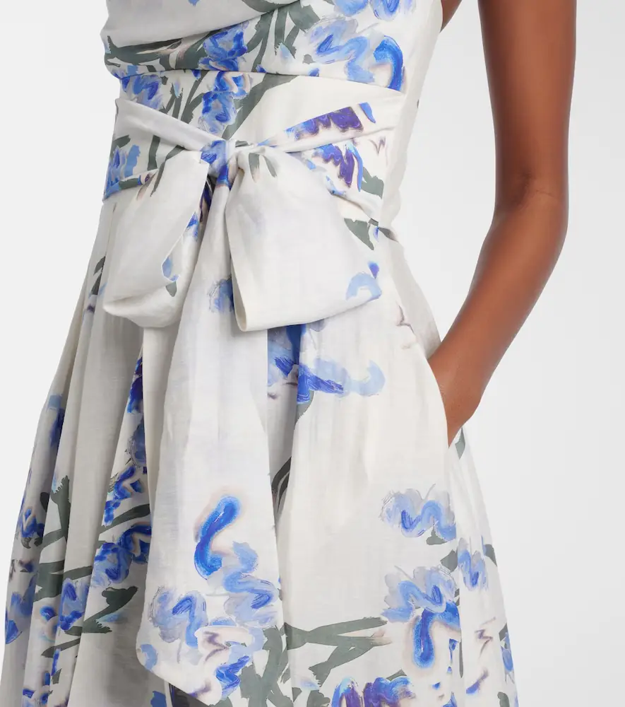 Rebecca Vallance Bluebell draped floral midi dress | Thumbnail 3 Rebecca Vallance Bluebell draped floral midi dress | Thumbnail 3