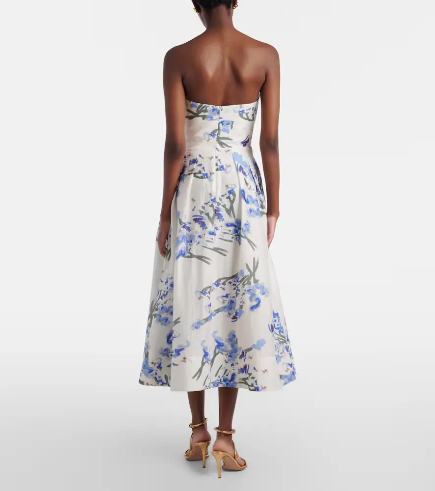 Rebecca Vallance Bluebell draped floral midi dress | Thumbnail 5 Rebecca Vallance Bluebell draped floral midi dress | Thumbnail 5