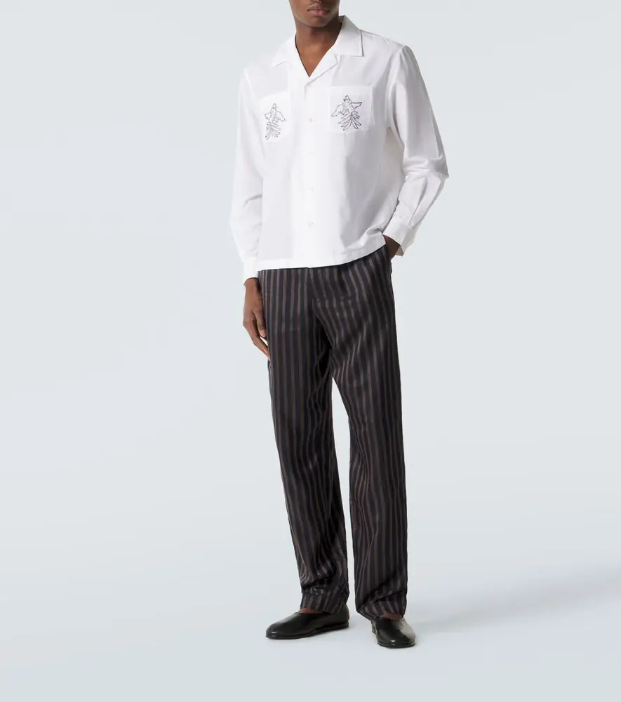 BODE Embroidered cotton and silk shirt | Thumbnail 2 BODE Embroidered cotton and silk shirt | Thumbnail 2