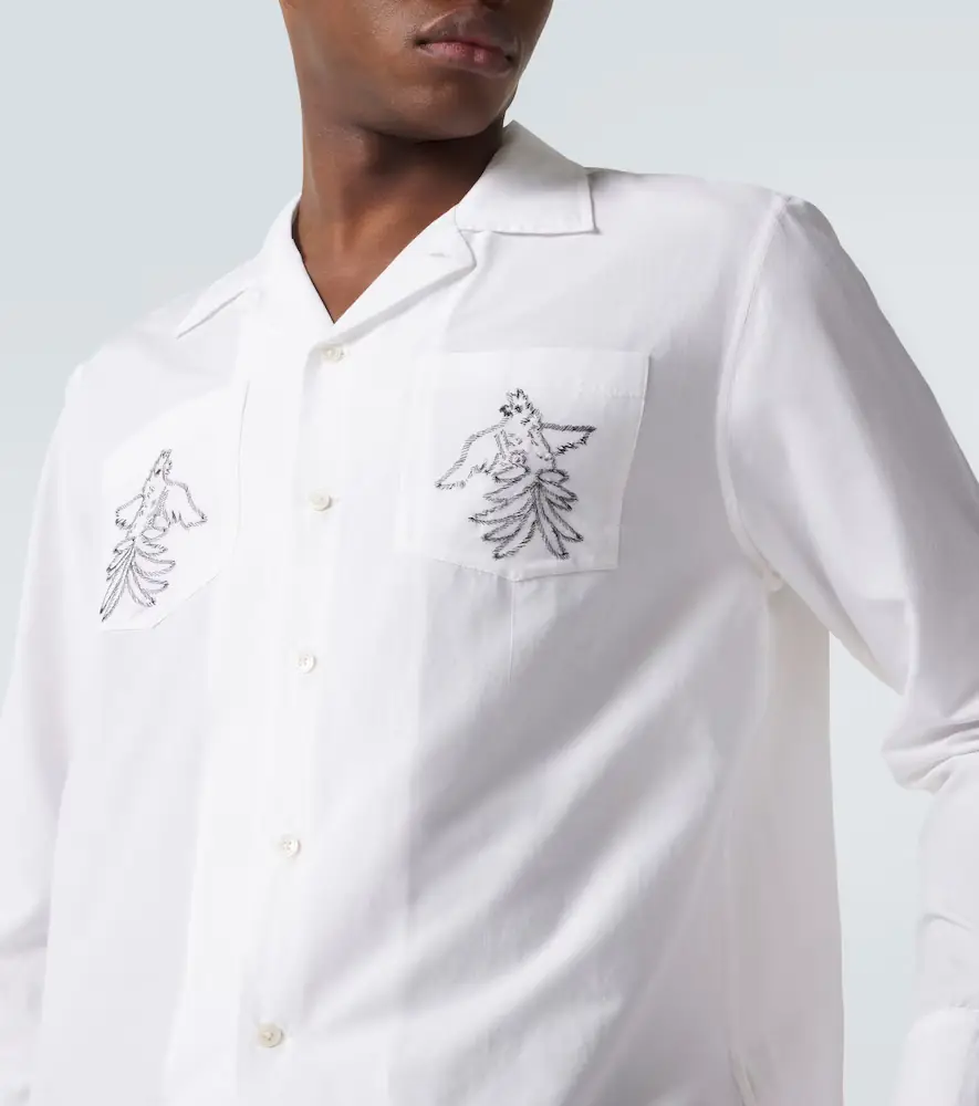 BODE Embroidered cotton and silk shirt | Thumbnail 4 BODE Embroidered cotton and silk shirt | Thumbnail 4