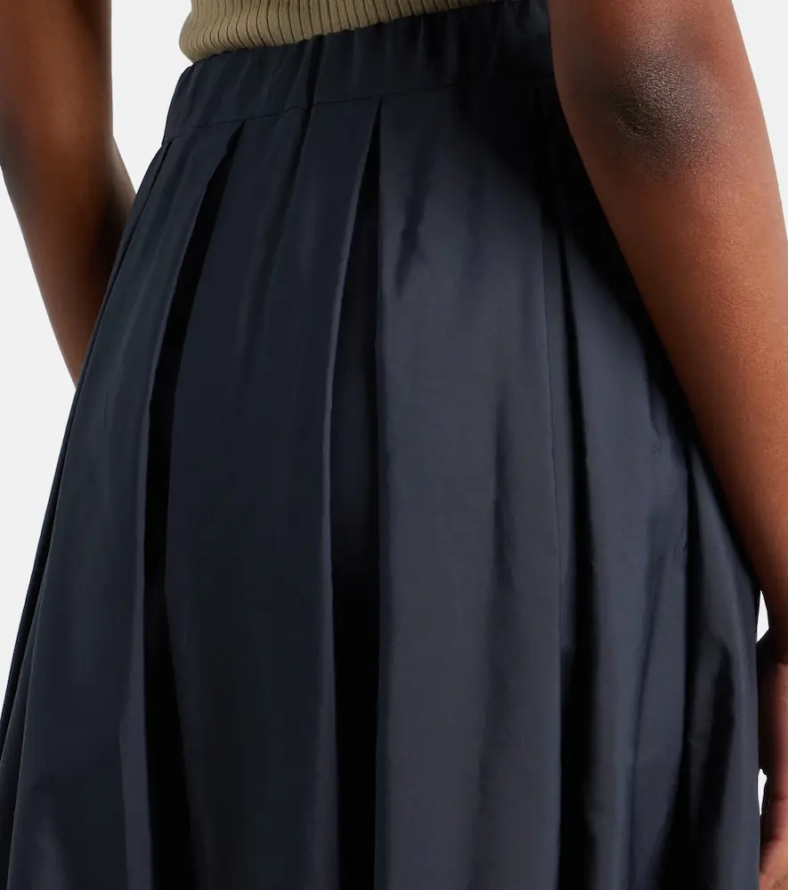 'S Max Mara Pineta pleated cotton midi skirt | Thumbnail 3