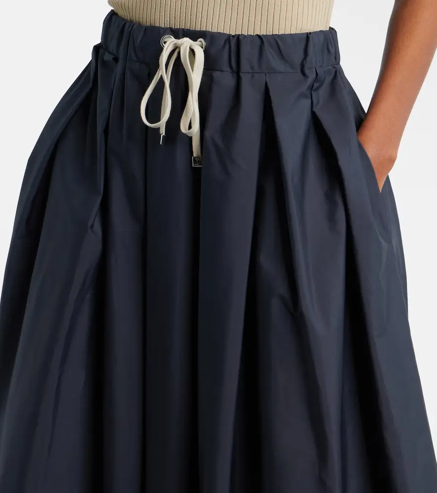 'S Max Mara Pineta pleated cotton midi skirt | Thumbnail 5