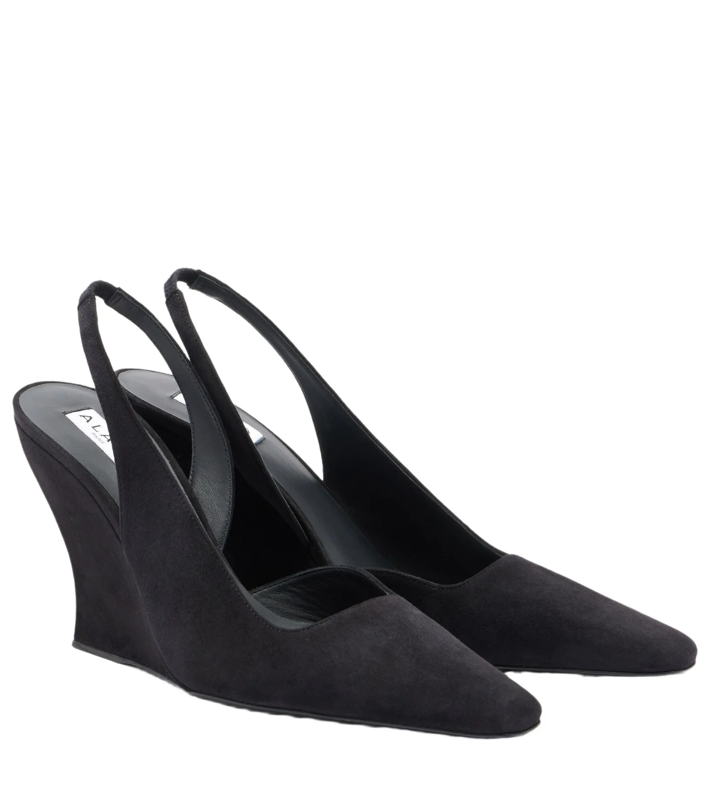 ALAÏA ALAÏA Suede wedge slingback pumps
