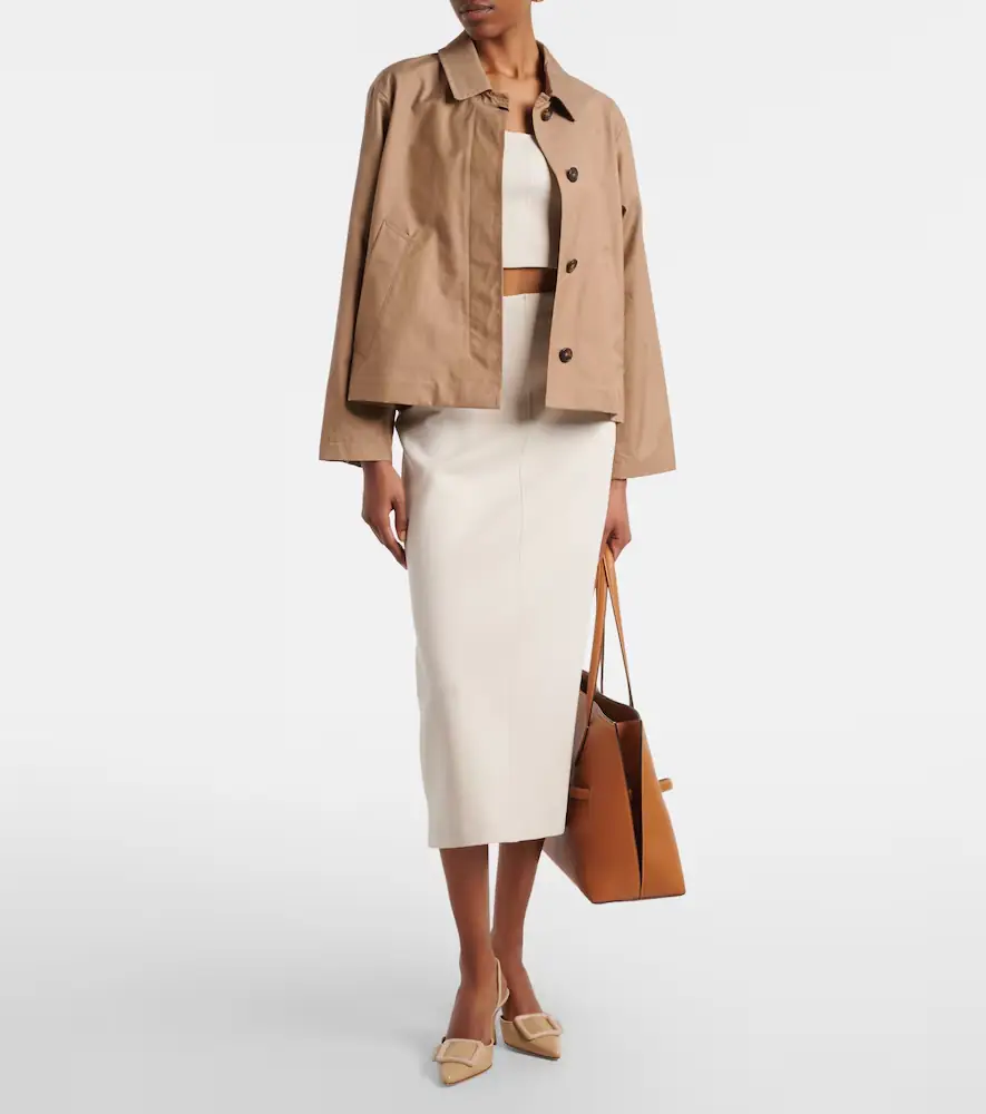 'S Max Mara 'S Max Mara Cadmio cotton-blend jersey pencil skirt | Thumbnail 6