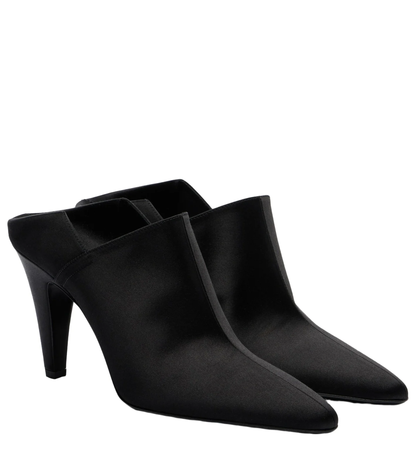 ALAÏA Cone satin mules