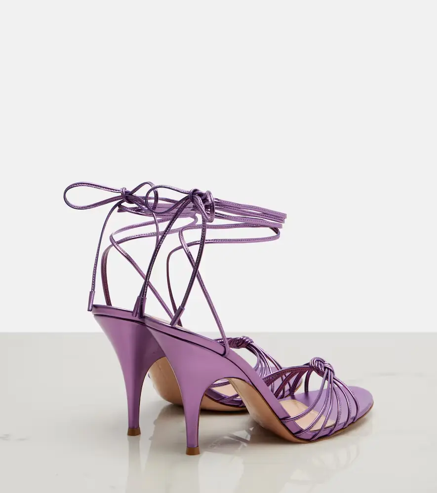 Gianvito Rossi Malé metallic leather sandals | Thumbnail 2