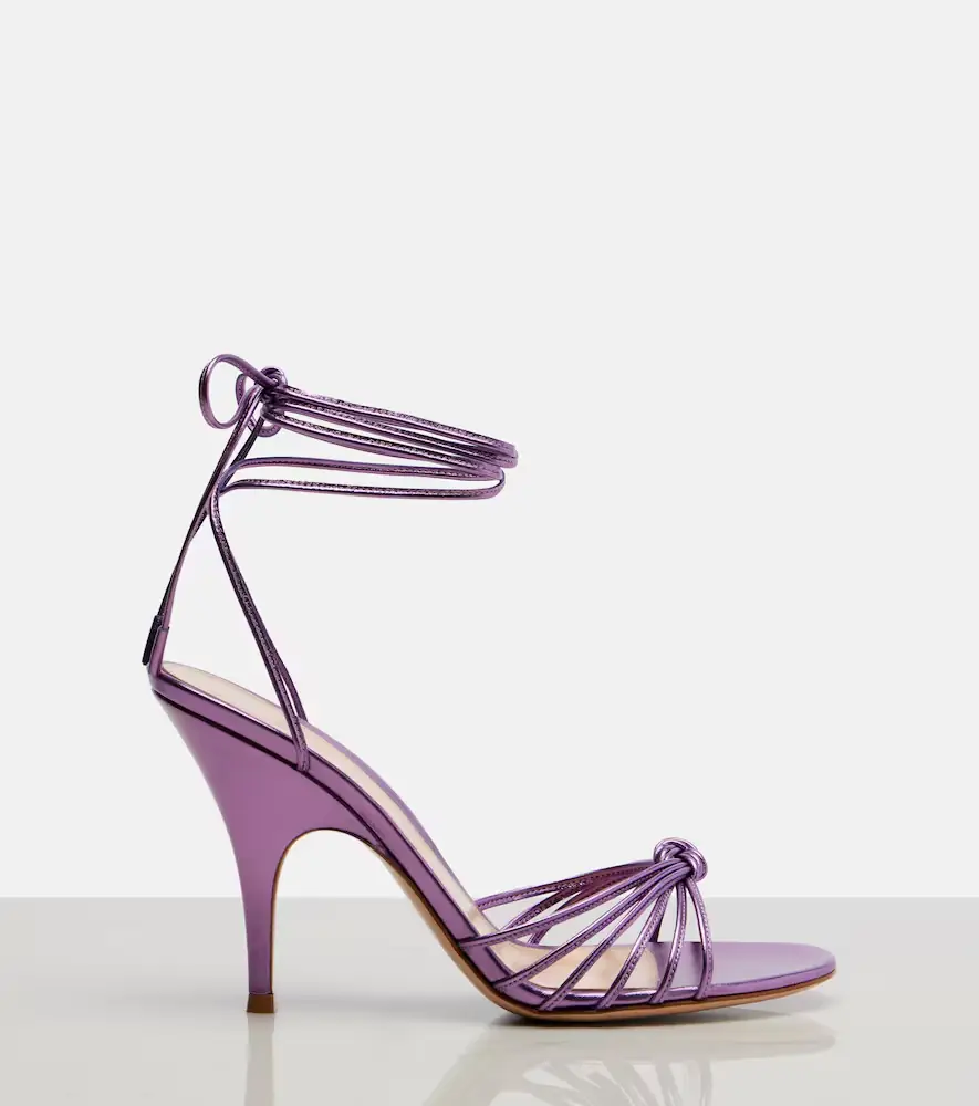 Gianvito Rossi Malé metallic leather sandals | Thumbnail 4