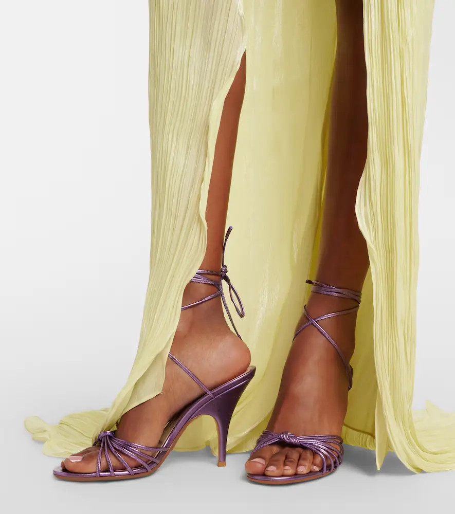 Gianvito Rossi Malé metallic leather sandals | Thumbnail 5