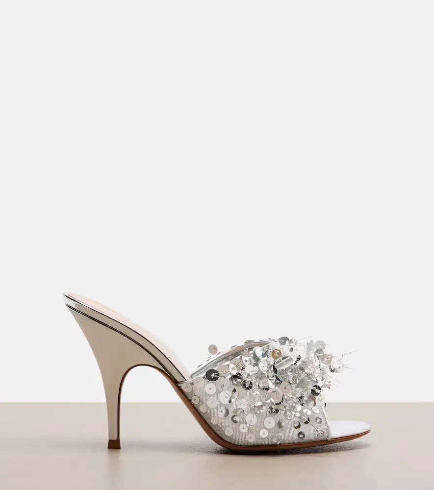 Gianvito Rossi Abyssa sequined mesh mules | Thumbnail 2