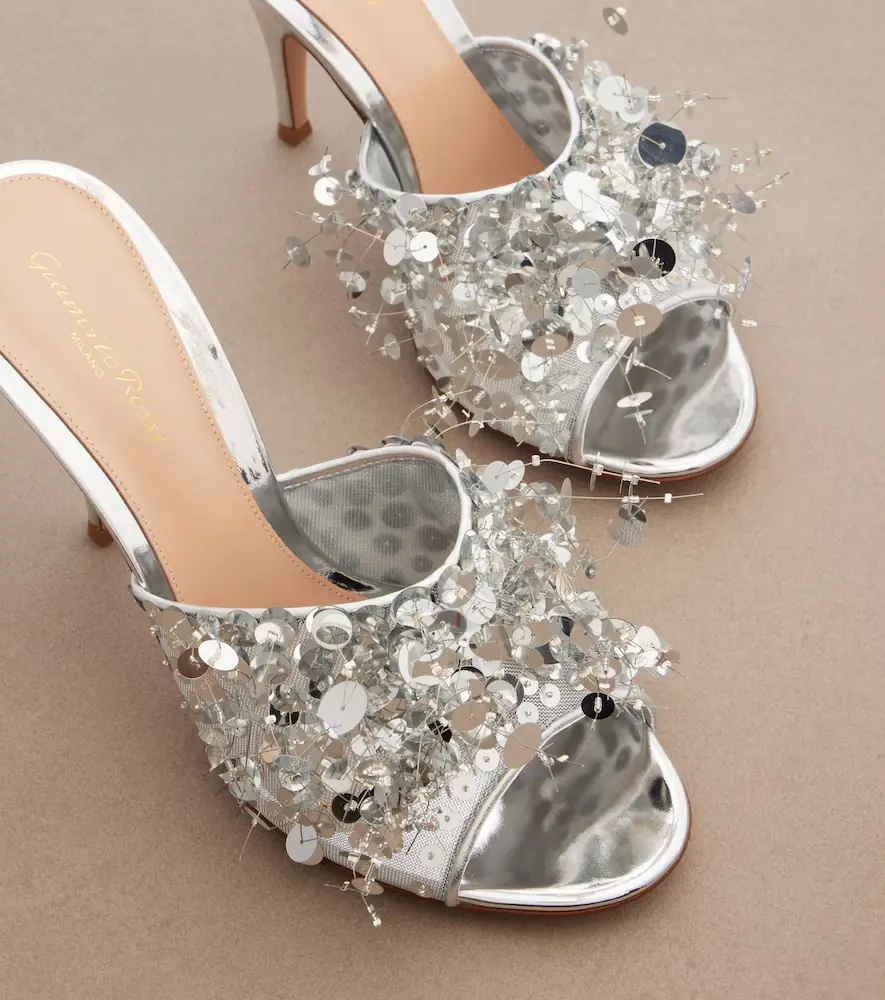 Gianvito Rossi Abyssa sequined mesh mules | Thumbnail 4