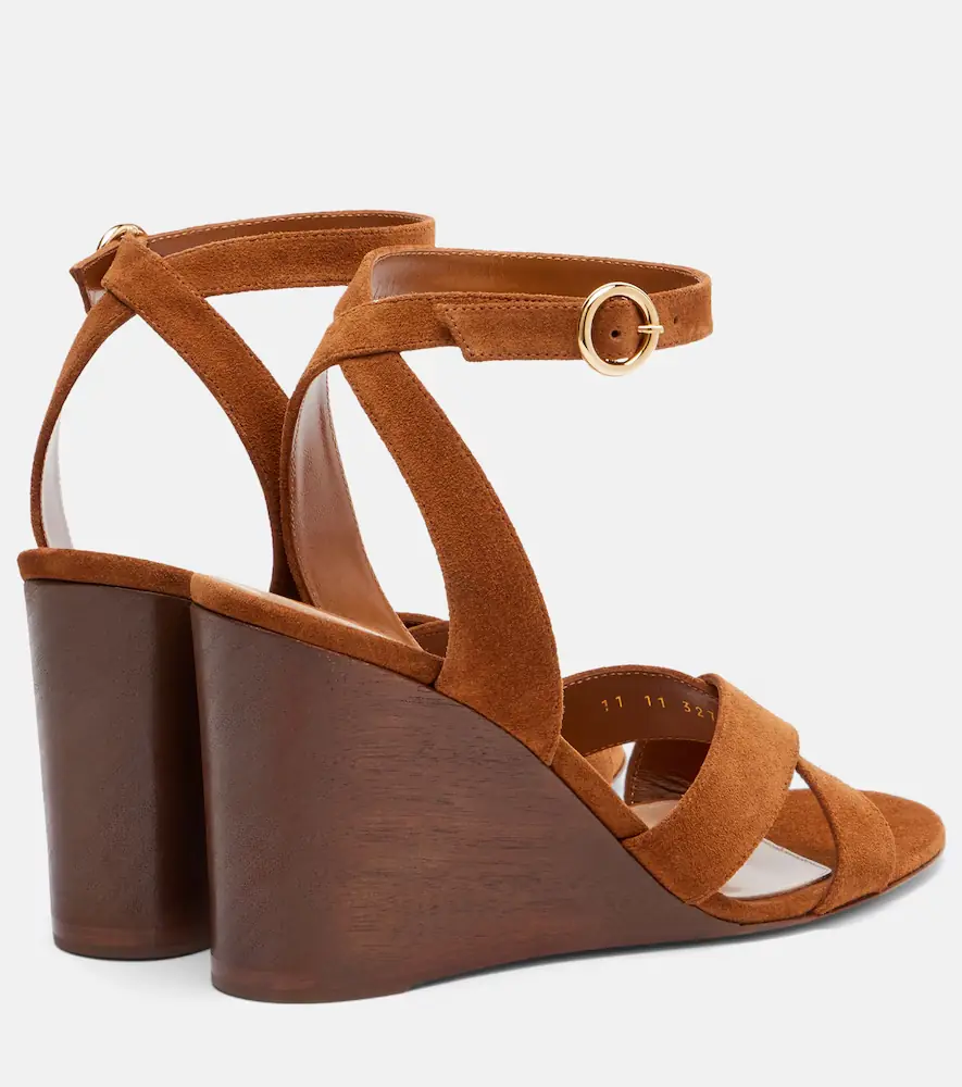Gianvito Rossi Ines suede wedge sandals | Thumbnail 4