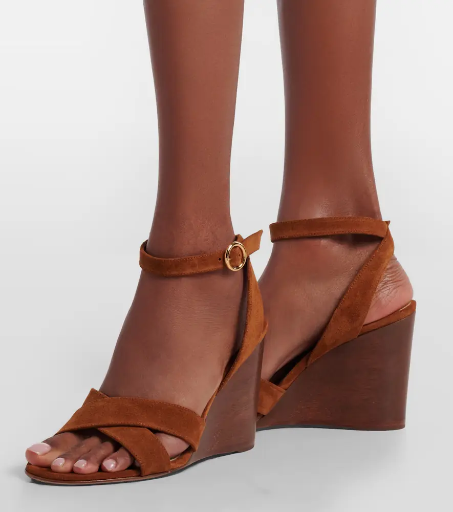 Gianvito Rossi Ines suede wedge sandals | Thumbnail 6