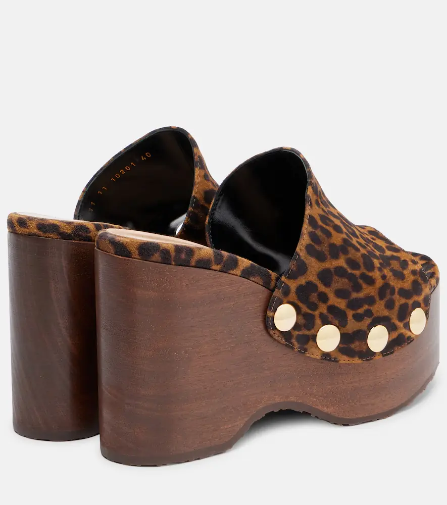 Gianvito Rossi Ardéa leopard-print suede wedge mules | Thumbnail 2