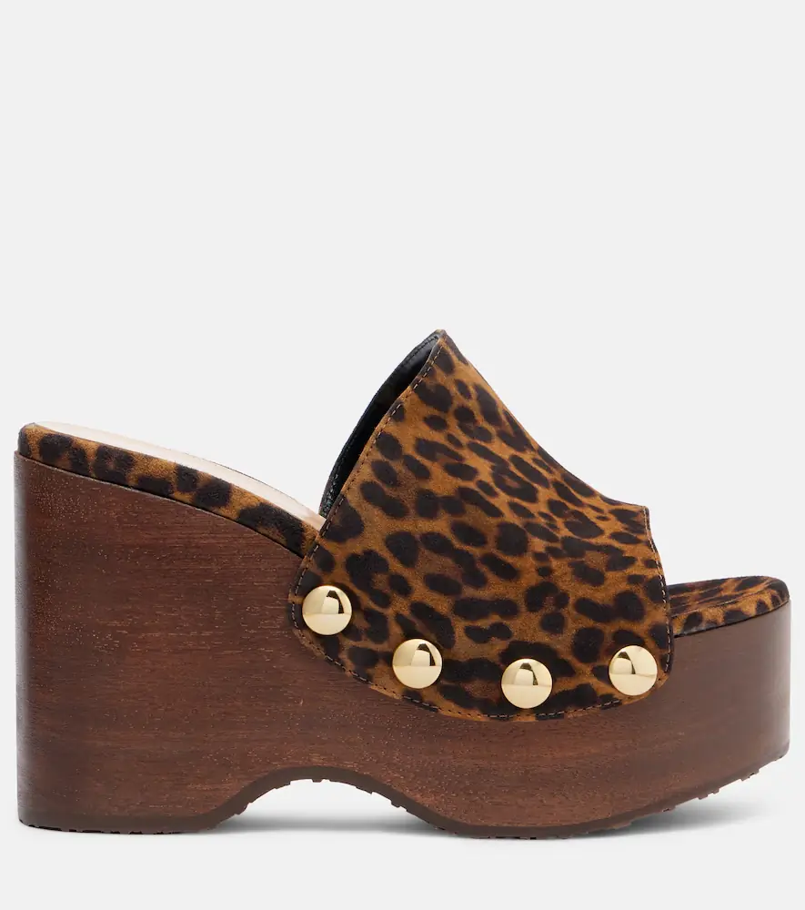 Gianvito Rossi Ardéa leopard-print suede wedge mules | Thumbnail 3